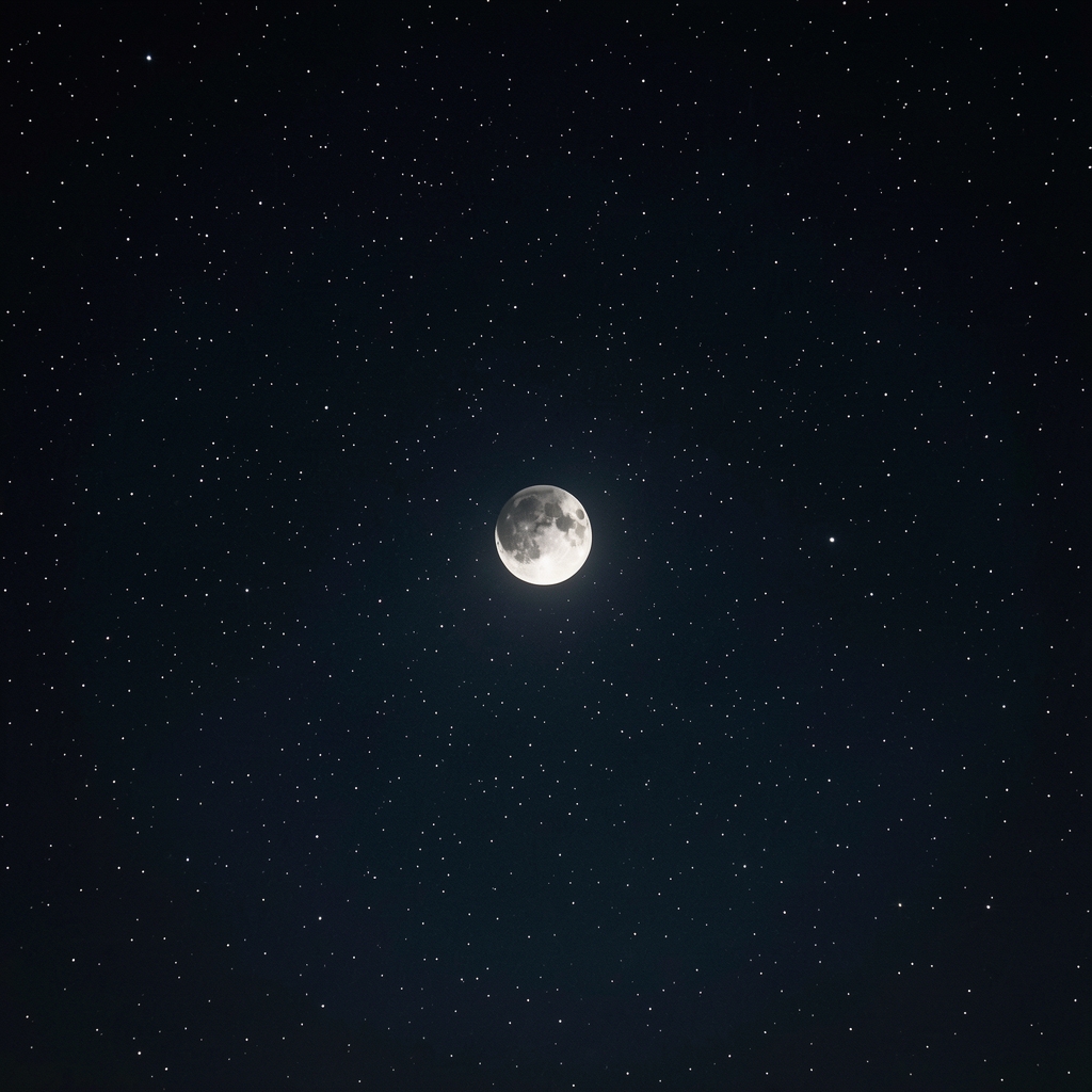 Cielo nocturno completamente oscuro durante la fase de luna nueva con estrellas visibles